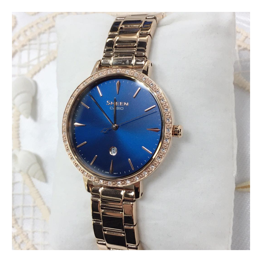 CASIO SHEEN Sapphire Crystal Gold Analog SHE-4535YPG-2A