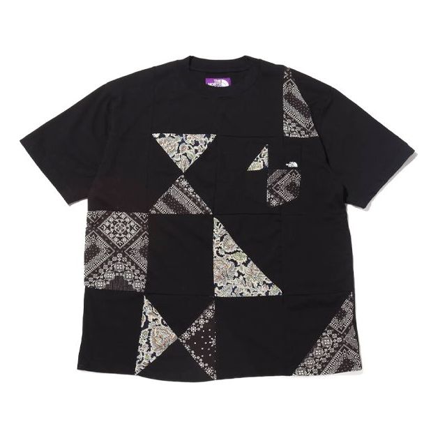 THE NORTH FACE PURPLE LABEL Patchwork Short Sleeve Unisex Black NT3020N-K