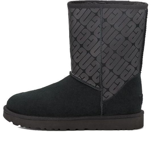 (WMNS) UGG Classic Short 2 'Black Grey' 1129450-BLK