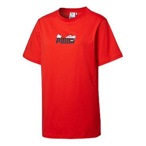 (WMNS) PUMA x Hello Kitty Crossover Short Sleeve Red 597141-99