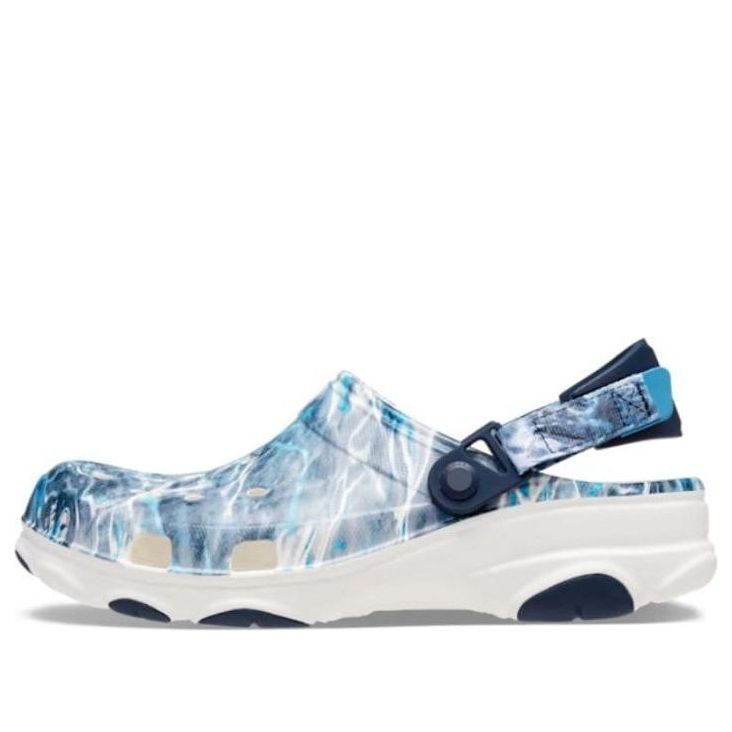 (WMNS) Crocs Classic All-Terrain Mossy Oak Clogs 'Blue White' 207975