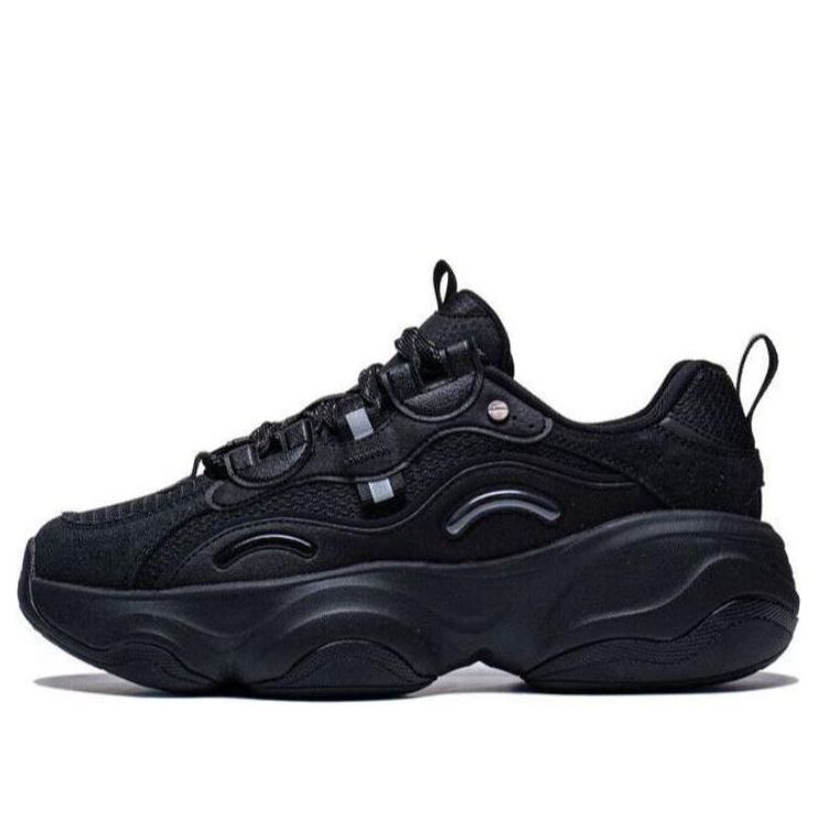 (WMNS) Li-Ning Mia Retro Dad Shoes 'Black' AGCT126-2