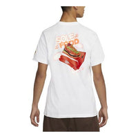Men's Nike Back Print Round Neck Short Sleeve White T-Shirt DN5178-100