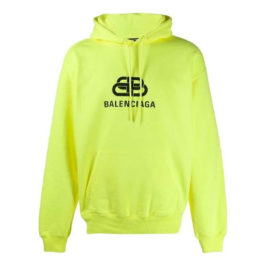 Men's Balenciaga BB Printing Back Yellow 583215TFV617050