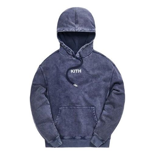 KITH Williams III Crystal Wash Fleece Washed Unisex Navy Blue KH2429-102