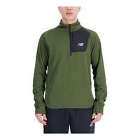 New Balance Heat Grid Half Zip Top Asia Sizing 'Kombu Heather' MT23252-KMU