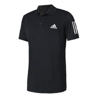adidas Club Polo Logo Printing Sports Short Sleeve polo Black BK0698