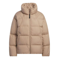 (WMNS) adidas 3-Stripes Puffy Down Jacket Asia Sizing 'Brown' HN2111