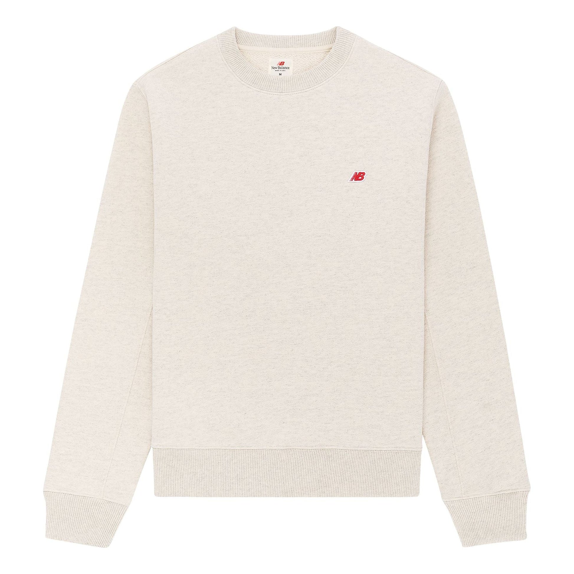 New Balance MADE in USA Core Sweatshirt Asia Sizing 'Oatmeal Heather' MT21541-OTH