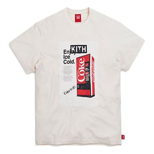 KITH x Coca Cola Crossover Ice Cold Vintage Printing Short Sleeve Unisex White KH3871-104