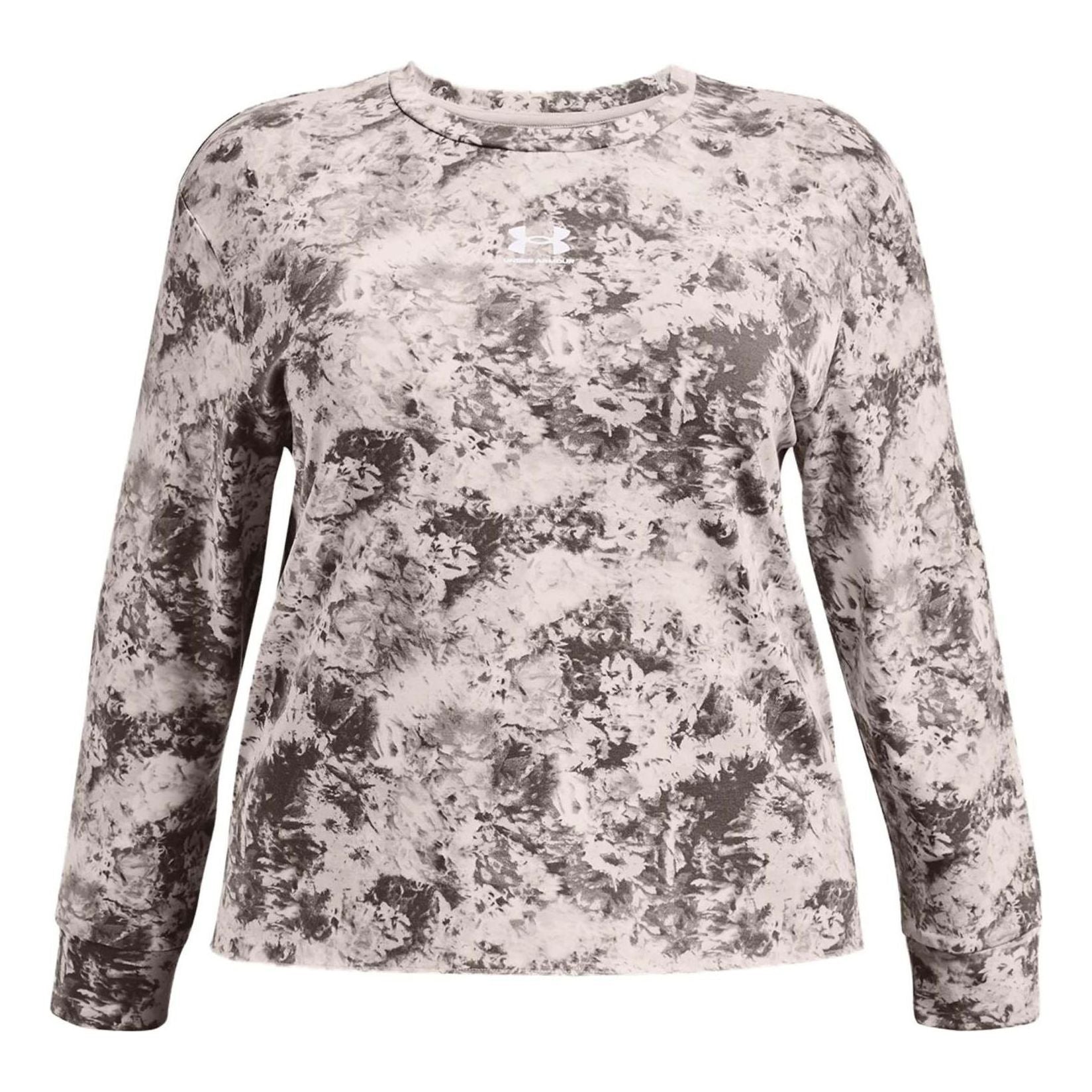 (WMNS) Under Armour Rival Terry Printed Crew Shirt 'Multi-Color' 1375252-592