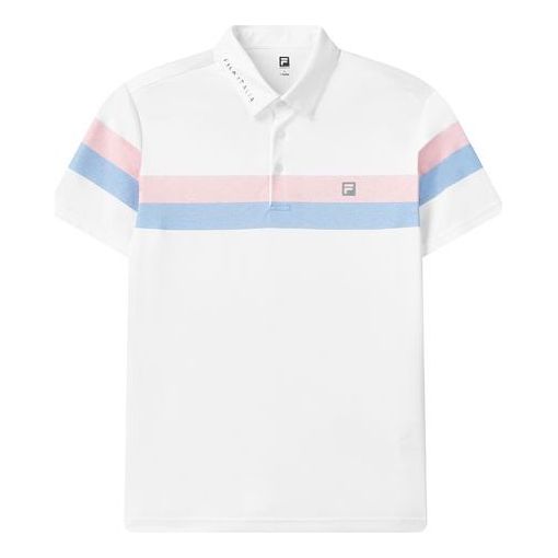 FILA Golf Short Sleeve Polo Shirt White A11M125161F-WT