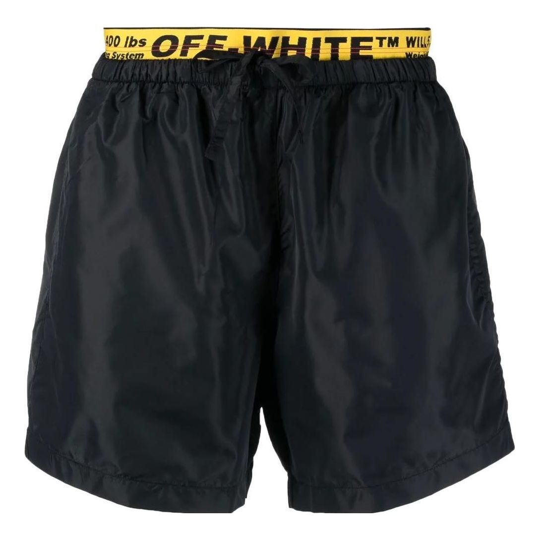 Off-White Classic Industrial logo-trim Swim Shorts OMFA014C99FAB0011018