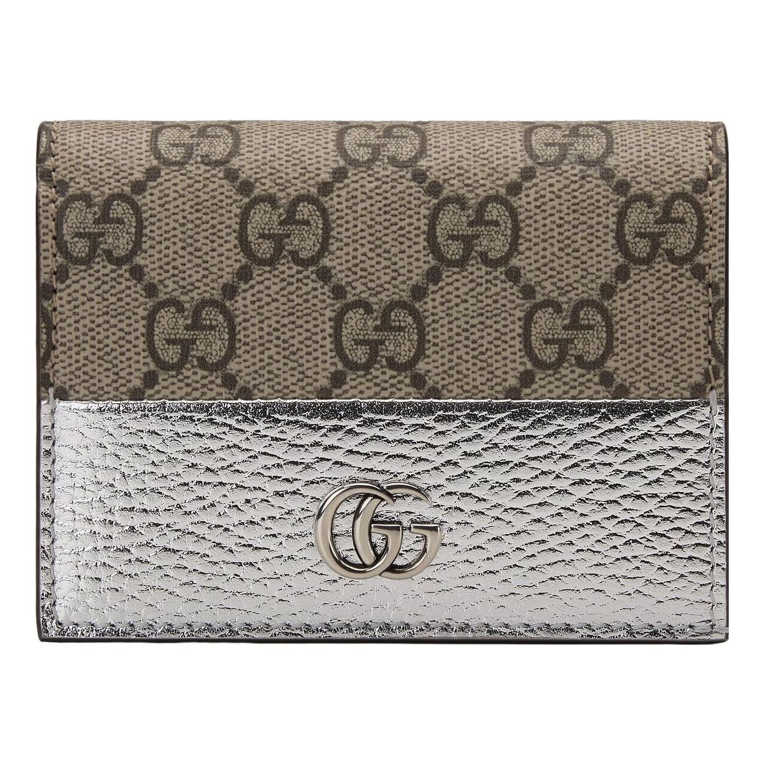 (WMNS) Gucci GG Marmont Card Case Wallet 'Silver' 658610-AAC1H-8161