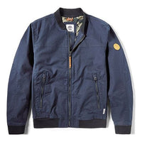 Men's Timberland Logo Pocket Zipper aviator Jacket Blue A29WC433