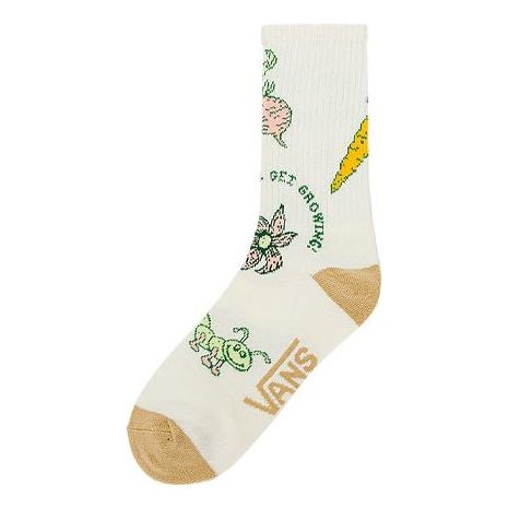 (WMNS) Vans Growth Garden Crew Sock 'Marshmallow' VN0007A3FS8