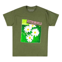 Travis Scott daisy Printing Short Sleeve Unisex Green TC-295