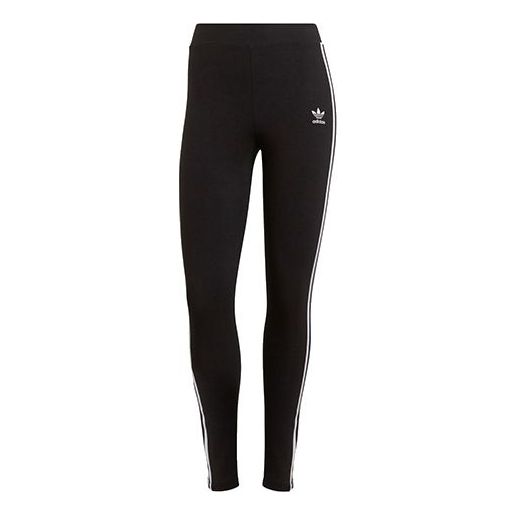 (WMNS) adidas originals 3 Str Tight Side Stripe Sports Gym Pants/Trousers/Joggers Black GN4504