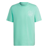 adidas originals Solid Color Alphabet Printing Round Neck Casual Short Sleeve Green HR7889