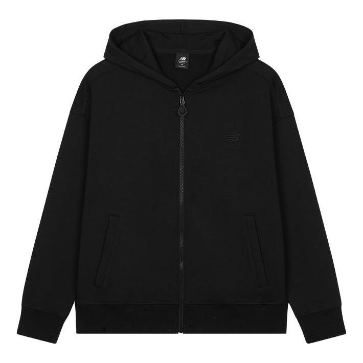 New Balance Full-Zip Hooded Jacket Asia Sizing 'Black' AMJ33380-BK