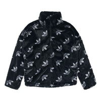adidas originals Logo Stand Collar Sports Jacket Black HI4656