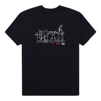Men's Levis Logo Alphabet Printing Loose Round Neck Short Sleeve Black A0612-0000