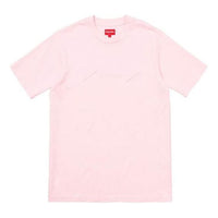 Supreme SS18 Tonal Embroidery Top Light Pink Tee SUP-SS18-330