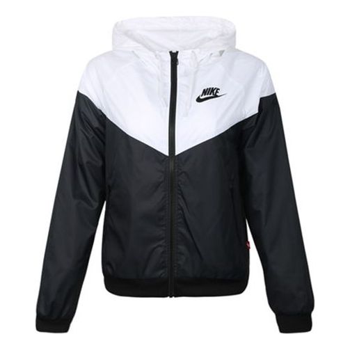 (WMNS) Nike Splicing Sports Hooded Jacket Breathable Black AR3093-010