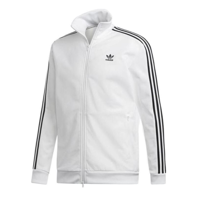 adidas originals Zipper tournament Sports Stand Collar Stripe Jacket White DV1521