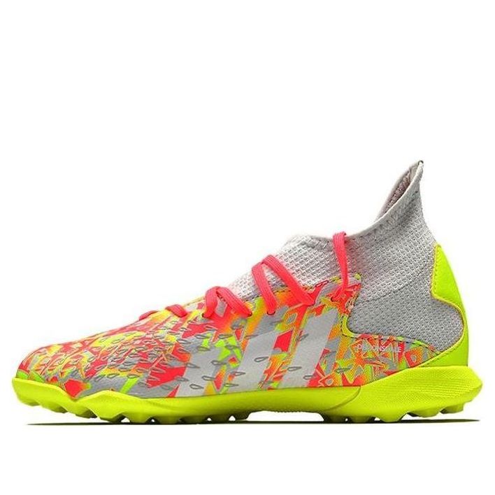 (GS) adidas X Predator Freak.3 TF Turf Soccer Shoes 'Grey Red Yellow' GZ7095