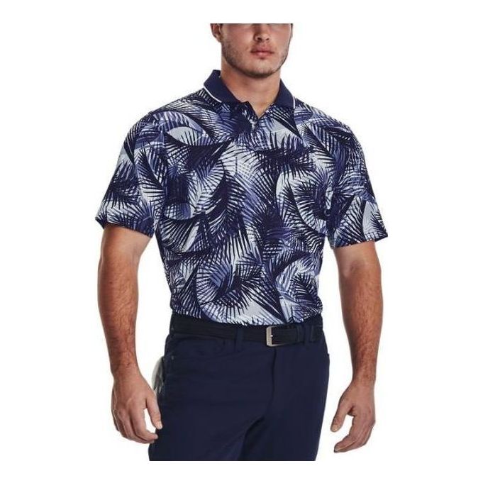 Under Armour Iso-Chill Graphic Palm Polo Shirt 'Blue Multi' 1377367-410