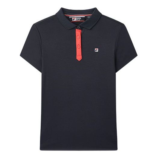 (WMNS) FILA Athleisure Casual Sports POLO Short Sleeve Blue F11W021118F-NV