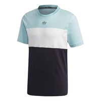 adidas Panel Trefoil Tee Asia Sizing 'Blue White Black' GD5786