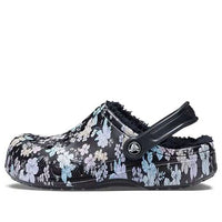(WMNS) Crocs Baya Lined Clogs 'Black White' 205975-0CV