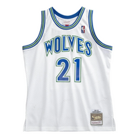 Mitchell & Ness NBA Swingman Jersey Minnesota Timberwolves 1995-96 Kevin Garnett 'White Blue' SMJYSB19032-MTIWHIT95KGA