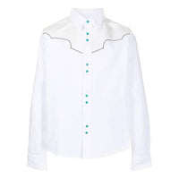 Off-White SS21 Patchwork Print Shirt White OMYD025R21DEN0030101