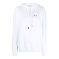 (WMNS) Off-White SS21 Flower Arrows Logo Embroidered Hoodie Loose Fit White OWBB035S21JER0010145