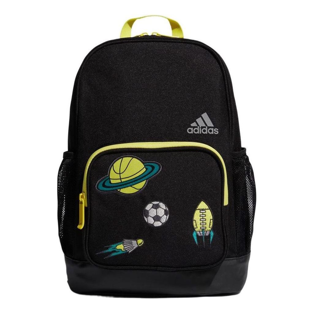 (GS) adidas Classic Backpack LK Graphic 'Black Yellow' FM6825