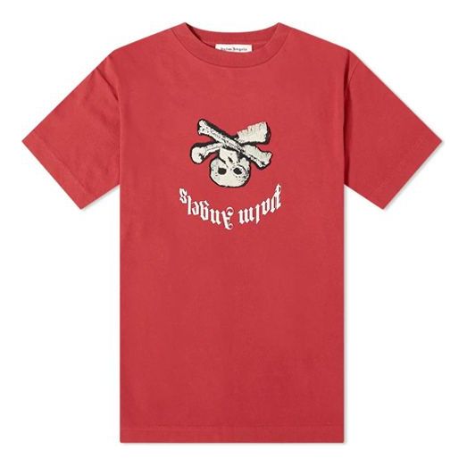 PALM ANGELS Skull Tee Printing Short Sleeve Red PMAA001F194130292488