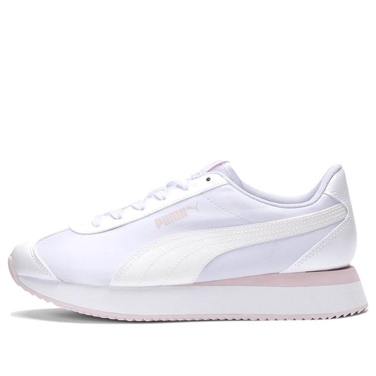 (WMNS) PUMA Turino Stacked Glitter Low-top Running Shoes White/Pink 371944-02