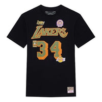 Mitchell & Ness x NBA Los Angeles Lakers Script T-shirt 'Shaquille O'neal 34' BNN3DP22083-LALBLCKSON