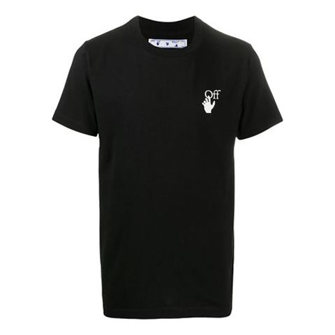 Off-White Arrows Arrow Logo Applique Tee Men's Black OMAA027F20FAB0041001
