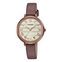 CASIO Dress Series Quartz Watch Leather Strap Brown LTP-E160RL-5A