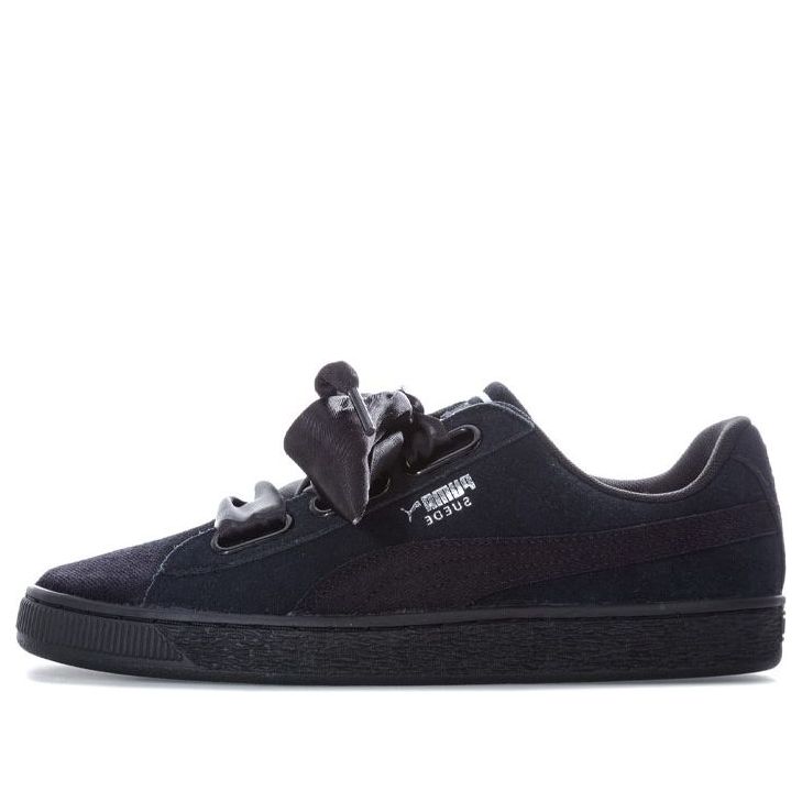 (WMNS) PUMA Suede Heart Pebble Shoes Black 365210-04