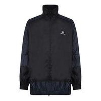 Balenciaga BB Patchwork Nylon Full-Zip Windbreaker 'Navy Black' 623019TIO544100