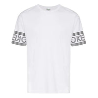 Men's KENZO Cotton logo Printing Casual Short Sleeve White F005TS0434BD-01