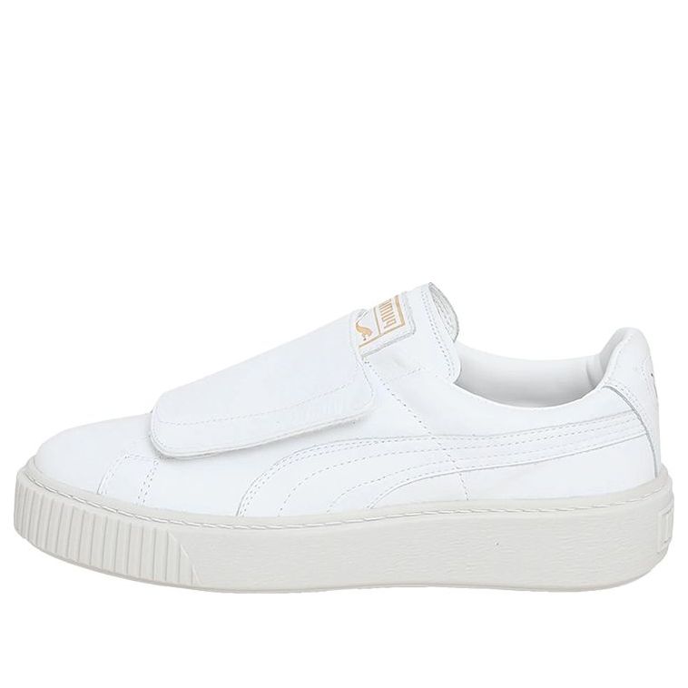 (WMNS) PUMA Basket Platform Big Strap 'White' 364123-02