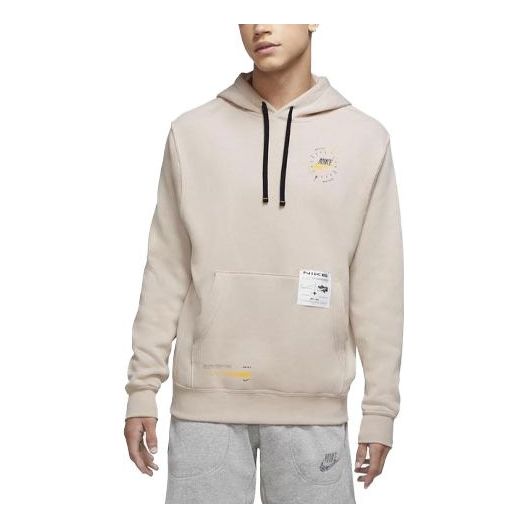 Men's Nike Casual Sports Hooded Pullover Long Sleeves Beige DD8942-292