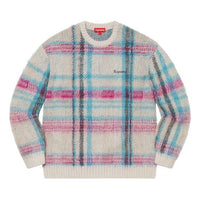 Supreme Brushed Plaid Sweater 'White Blue Pink' SUP-FW20-260