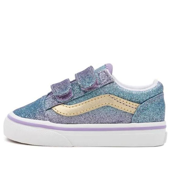 Vans Toddler Ombre Glitter Old Skool Velcro 'Blue Purple' VN000D3YABZ